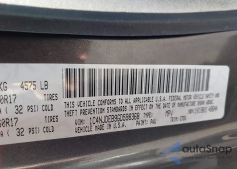 2016 Jeep Compass Latitude from USA, damaged, VIN 1C4NJDEB9GD598368